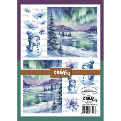 Crealies • lenzuolo pretagliato invernale h 8 fogli