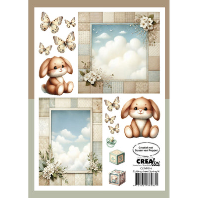 Crealies • cutting sheets papierblok lente h 8 vellen