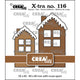 Crealies • xtra huisje b met sneeuwdak midden groot