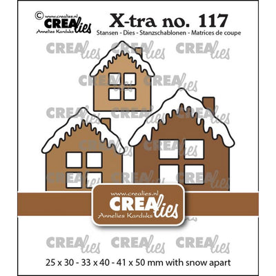 Crealies • xtra huisje c met sneeuwdak midden, groot extra groot
