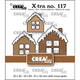 Crealies • xtra huisje c met sneeuwdak midden, groot extra groot