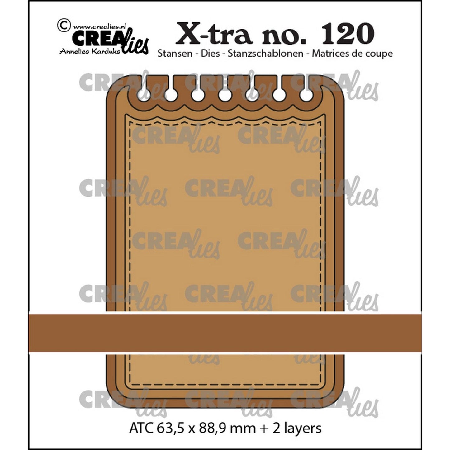 Crealies • cuaderno atc troquelado xtra horizontal