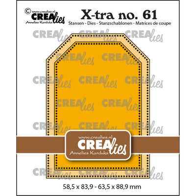 Crealies • etichetta xtra atc con linea tratteggiata