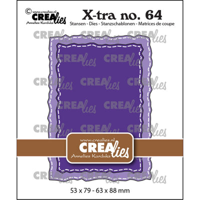 Crealies • sagoma di taglio x-tra e bordi grezzi con linea di cucitura