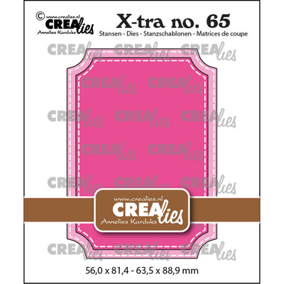 Crealies • modello di taglio x-tra biglietto atc con linea di cucitura