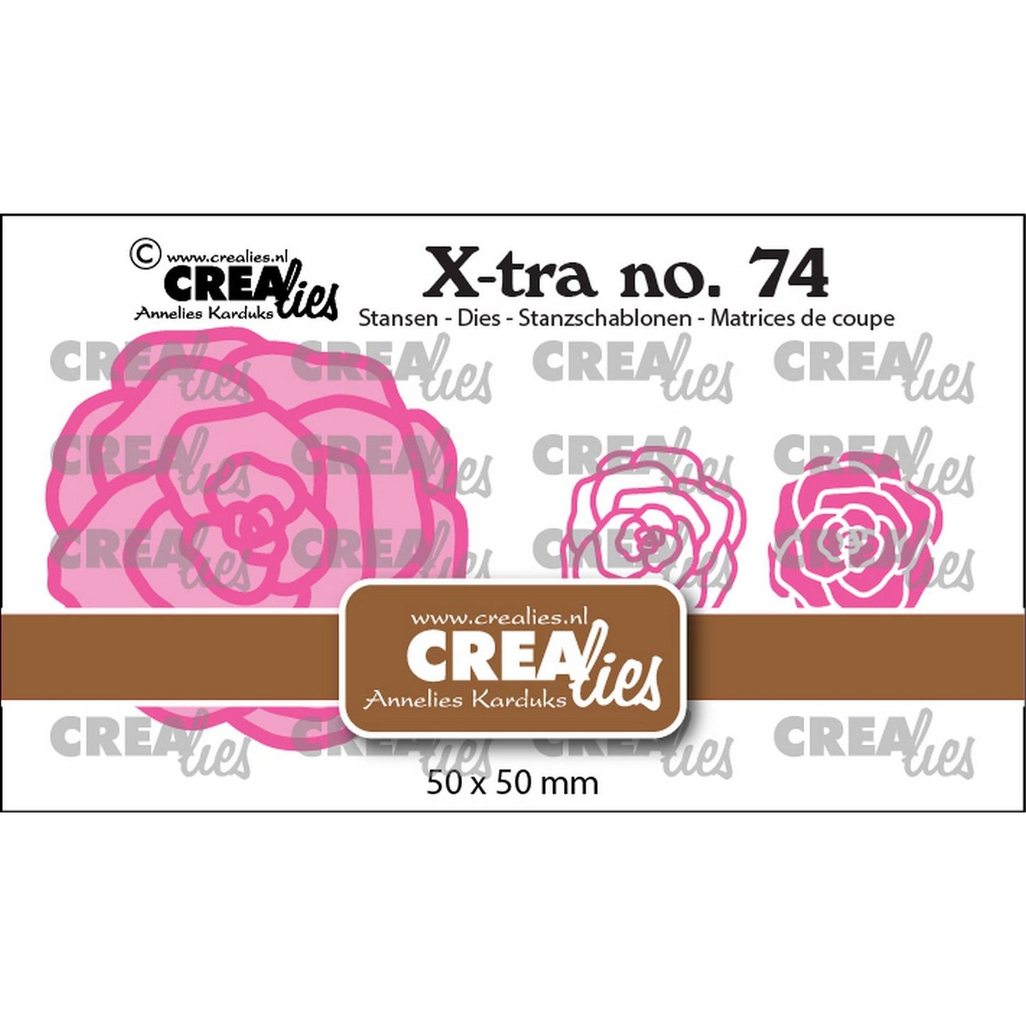 Crealies • xtra rosa piccola
