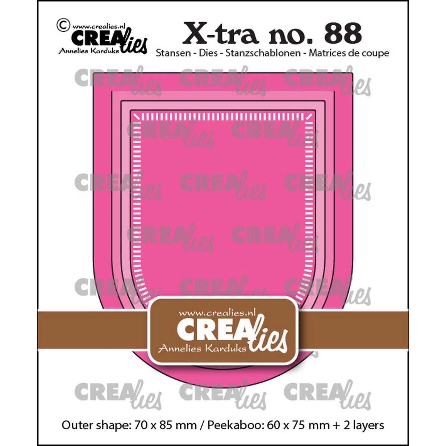 Crealies • fiocco inverso xtra peek-a-boo