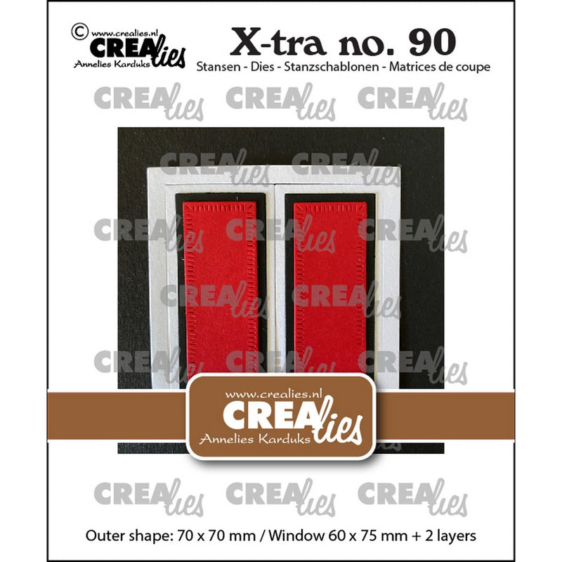 Crealies • xtra vierkant raam met luikjes