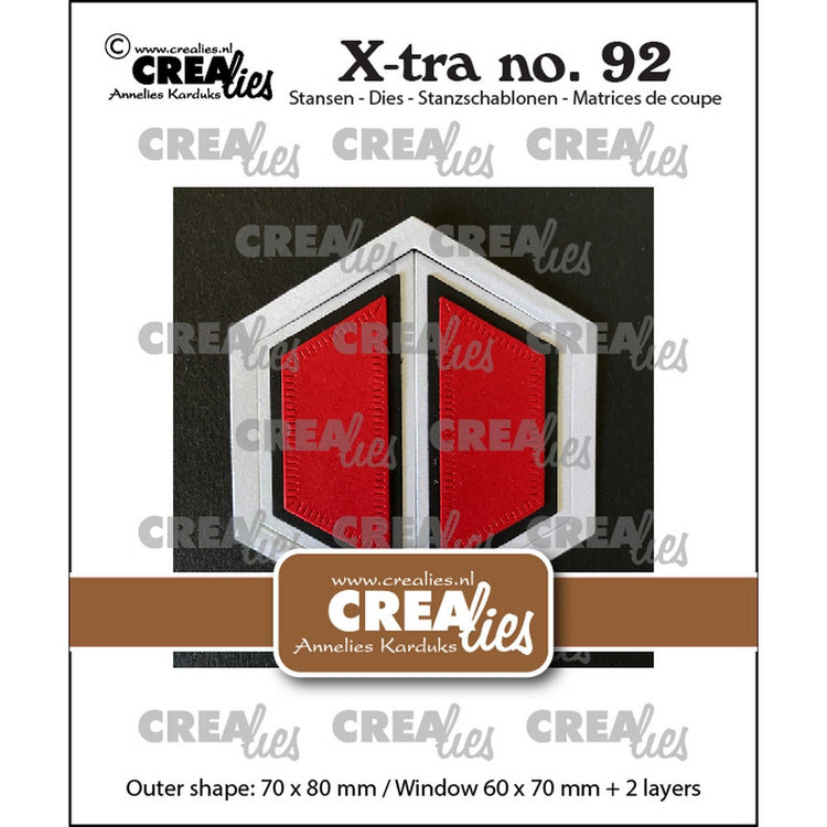 Crealies • xtra zeshoekig raam met luikjes