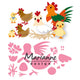 Marianne design • coleccionables plantilla de corte y relieve la familia de pollos de eline