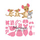 Marianne design • plantilla de corte y relieve para coleccionables La familia de los ratones de Eline