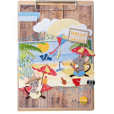 Marianne design • coleccionables plantilla de corte en relieve diversión en la playa de eline