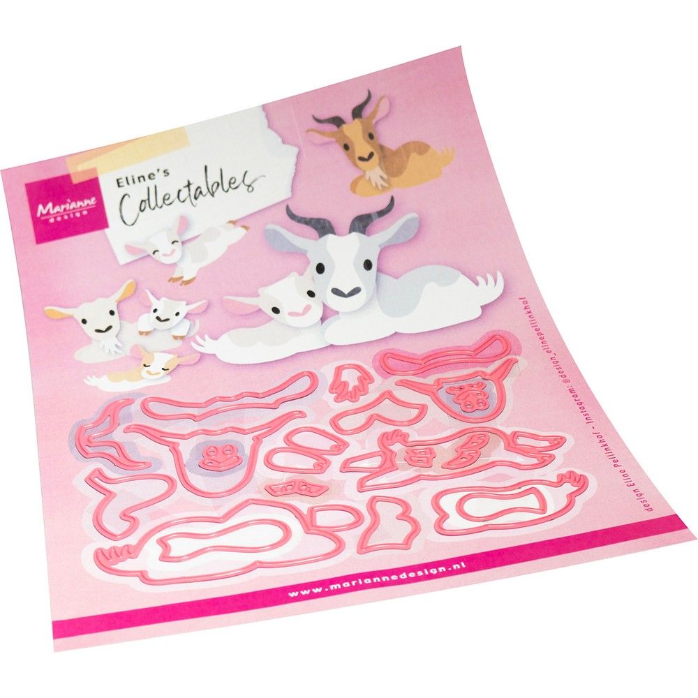 Diseño de Marianne • familia de cabras de eline coleccionable