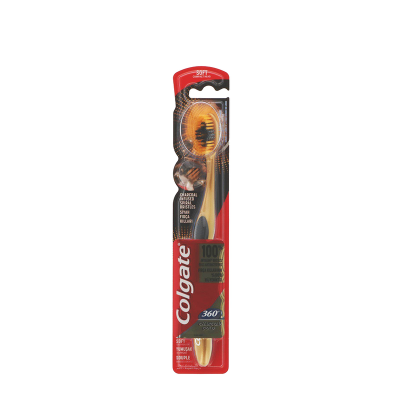 Spazzolino Colgate 360° carbone oro morbido