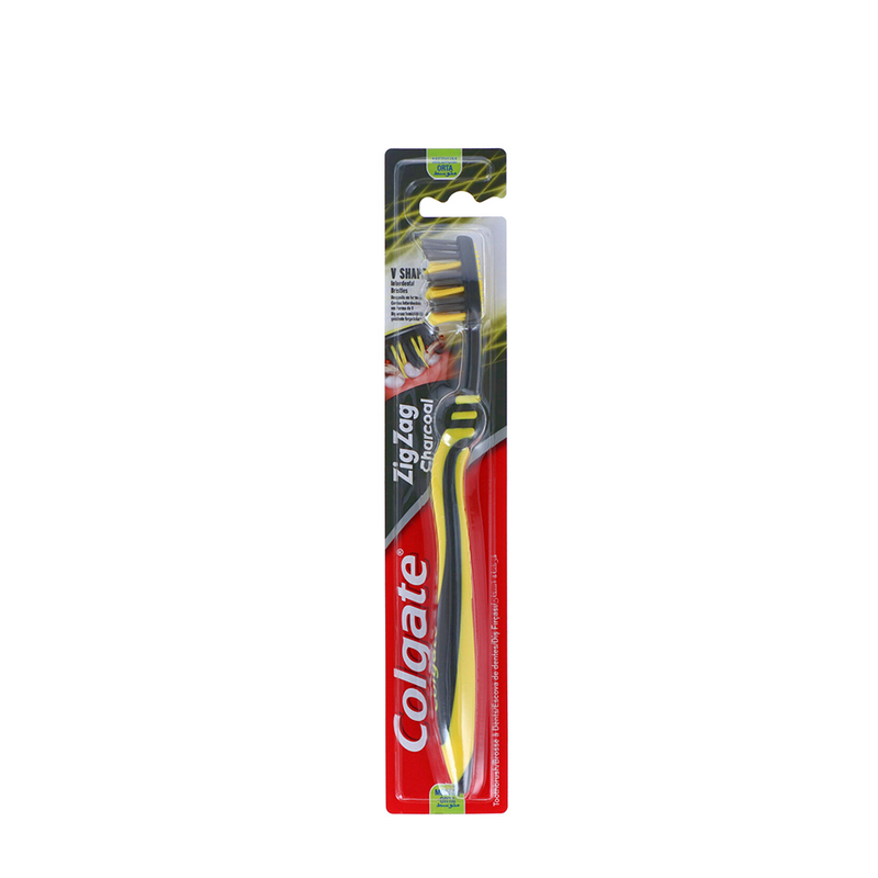 Spazzolino da denti Colgate a zigzag al carbone medio
