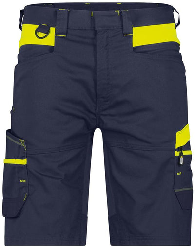 Pantalón corto de trabajo Dassy manila azul noche amarillo flúor 64