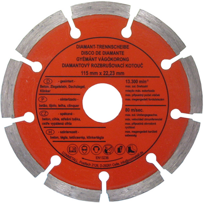 Con:p disco diamantato per cemento 115mm - b23120