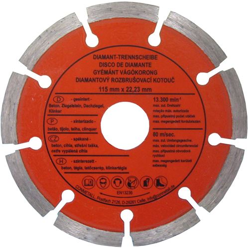 Con:p disco diamantato per cemento 115mm - b23120