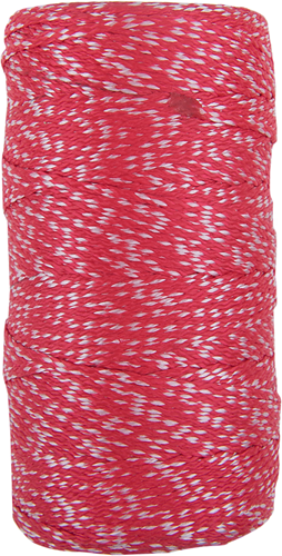Con:p pp rope 1mm 6kg red white bob 100m - b34178
