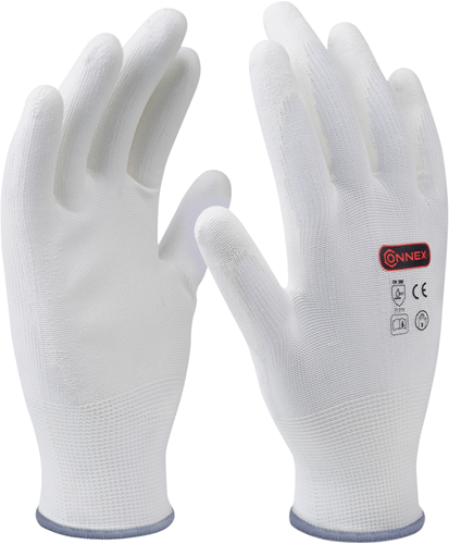 Guanto da pittore Connex bianco 3 paia gr09 - cox938263