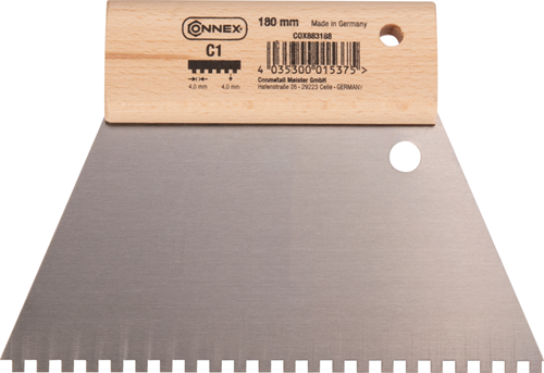 Pettine per colla Connex 180mm 4x4mm c1 - cox883188