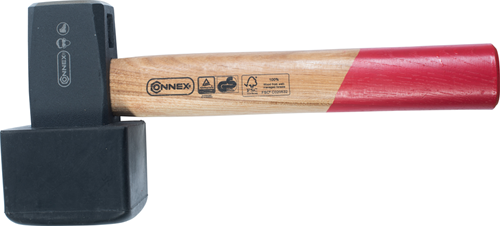 Martillo connex 1250g con tapa de goma madera - cox622250