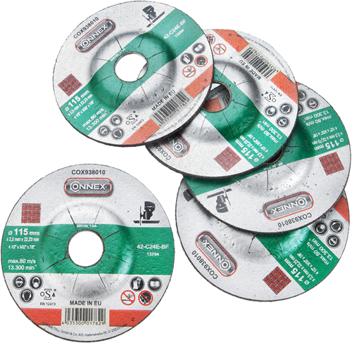 Connex set 5x disco abrasivo piedra 115mm - cox938015