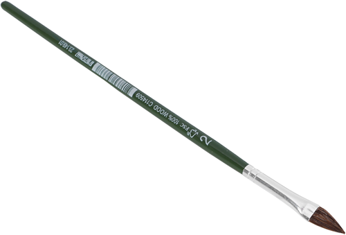 Pincel profesional para pintar coches Copenhague | tamaño 02 | flequillo de pelo | Mango de madera lacado verde fsc - 23.149.01