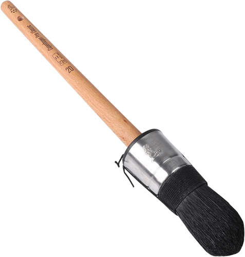 Cepillo de punta de charol clásico Copenhagen Pro | talla 20 | cerdas chinas negras | mango de madera fsc - 23.102.20