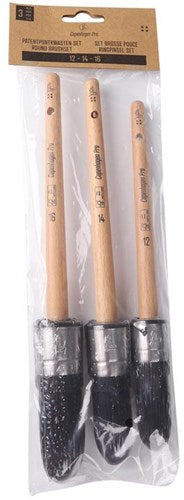 Set pennelli Copenhagen pro - pennello a punta patent - misura 12-14-16 - pelo sintetico - 3 pezzi - manico in legno fsc - 23.900.03