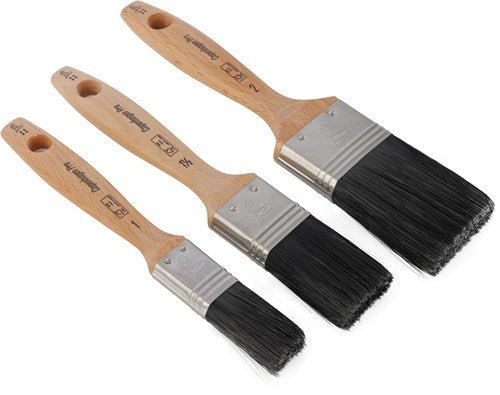 Juego de brochas Copenhagen pro - brocha plana - tamaño 1-1.5-2 - pelo sintético - 3 piezas - mango de madera fsc - 23.900.04