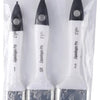 Juego de brochas Copenhagen pro - cepillo plano universal - tamaño 12-14-16 - pelo sintético - 3 piezas - mango completo de plástico - 23.900.06