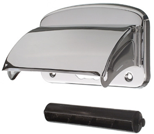 Porta carta igienica Cornat con coperchio in acciaio inox - t364399