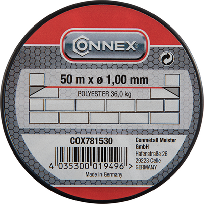 Connex masonry cord pes 1mm ro bobbin 50m - cox781530