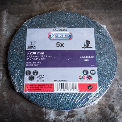 Connex set 5 dischi abrasivi in acciaio inox 230 mm - cox938038