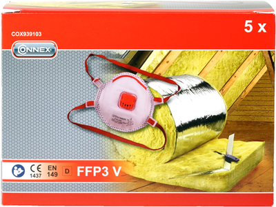 Connex dust mask ffp3v en149 5pcs - cox939103