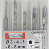 Connex set houtboren 3-8mm 6k 5dlg rood - cox978305