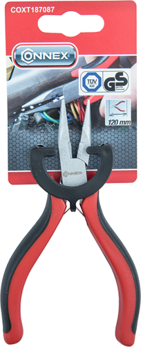 Connex pinza elettrica a becchi mezzotondi dritta 120mm 2c sb - coxt187087