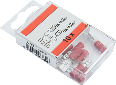 Surtido de terminales de cable Connex 0,5-1 mm rojo - coxt190540