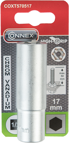 Llave de vaso Connex 1 2 de 17 mm de largo - coxt570517