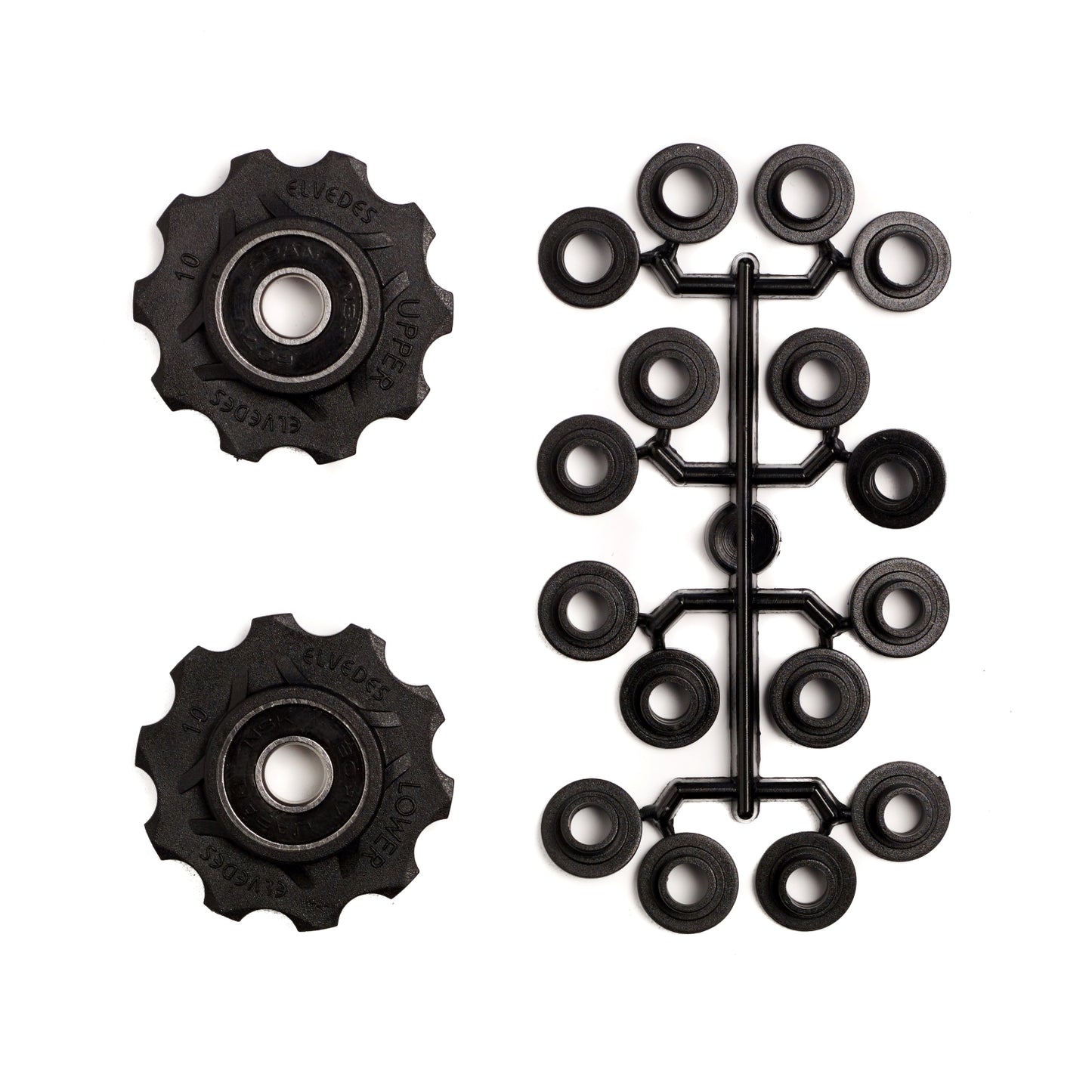 ruote del deragliatore 10 denti 8S nero 2 pezzi