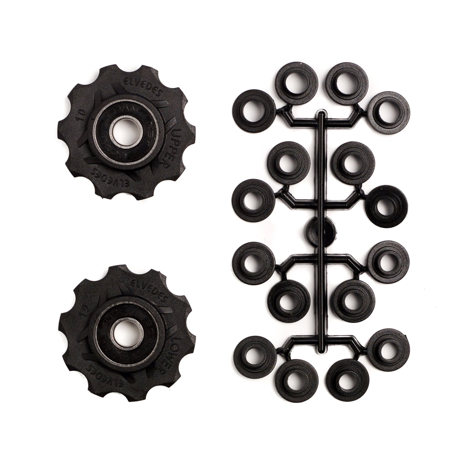 ruote del deragliatore 10 denti 8S nero 2 pezzi