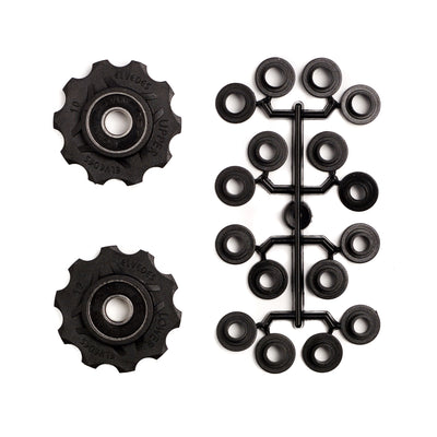 ruote del deragliatore 10 denti 8S nero 2 pezzi