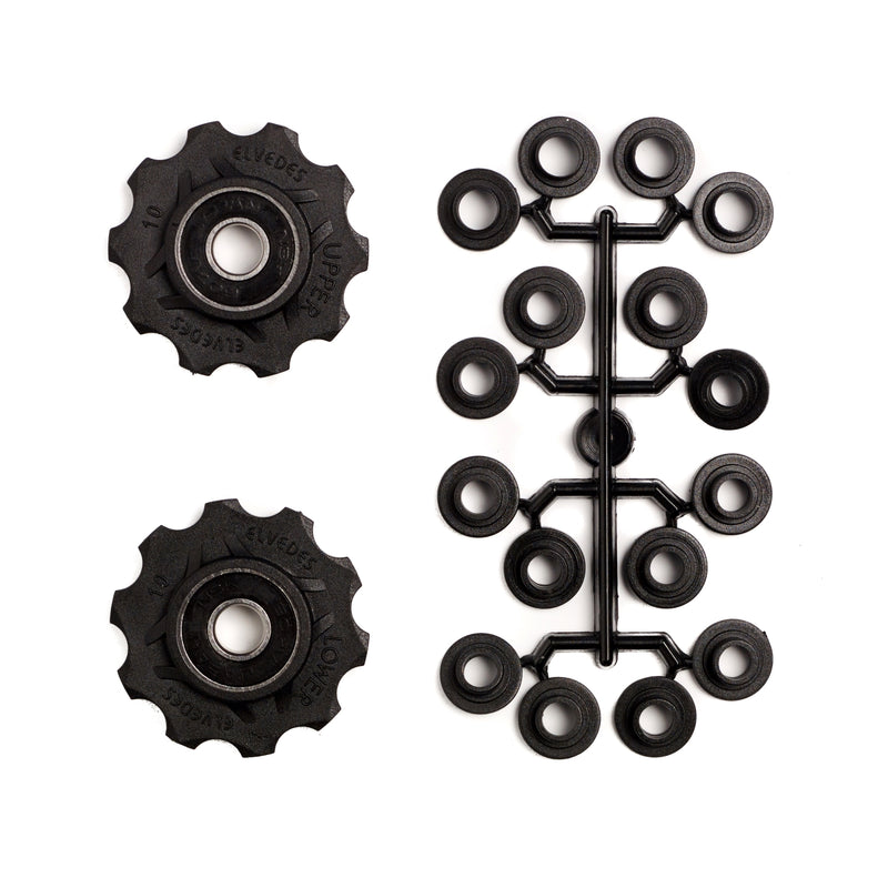 derailleurwieltjes 10 tanden 8S zwart 2 stuks