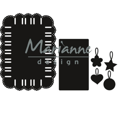 Design Marianne • Craftables taglio rettangolo di nastro con stencil in rilievo