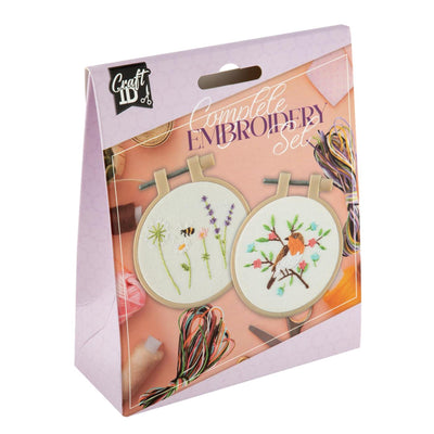 Juego de mini bordado Craft id, 2 piezas. ø8.5cm