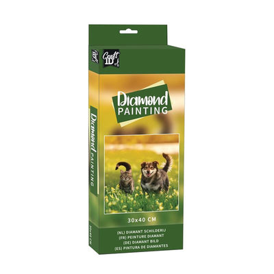 Grafix craft id diamante pintura gato y perro 30x40cm