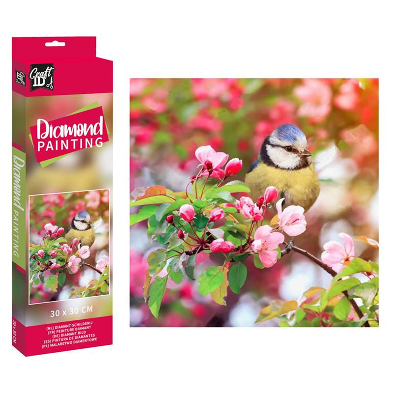 Grafix craft id diamante pintura pájaro 30x30cm
