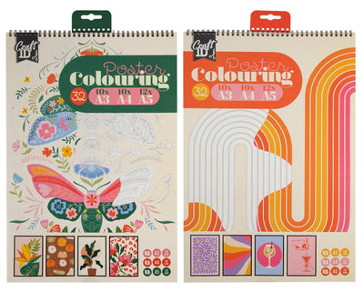 Libro para colorear con póster de identificación artesanal tamaño a3