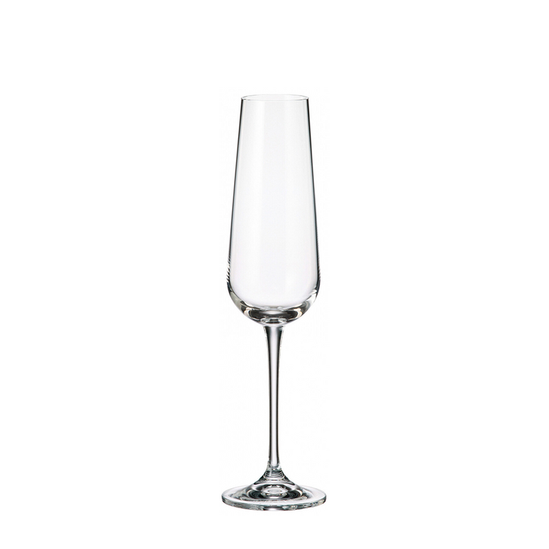 Bicchiere da champagne in cristallo di Boemia ardea 220ml 6 pezzi